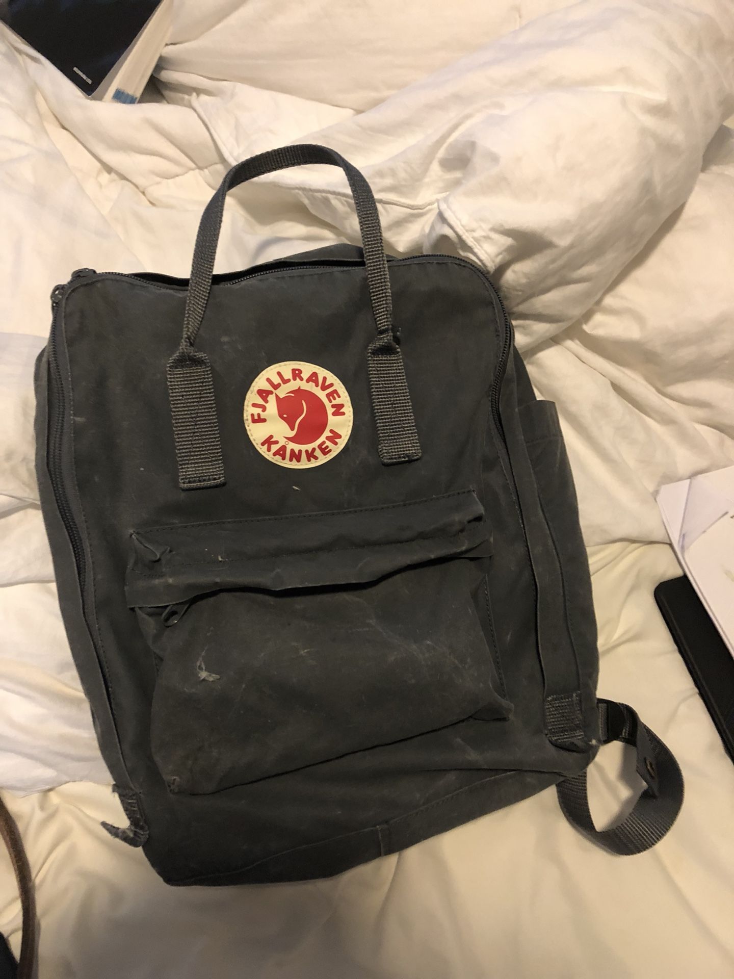 Fjallraven gray backpack