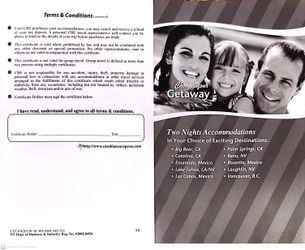 Travel Voucher For Two Nights Accommodations Of Your Choice