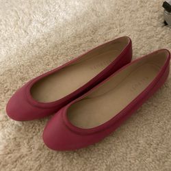 Talbots size 9.5 pink flats 