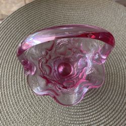 Small Dusty Rose Fenton Basket