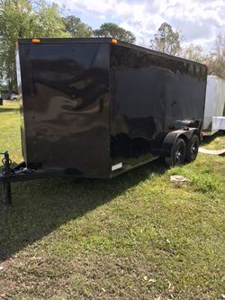 Brand new enclosed trailer 7x14TA2 blackout edition with warranty and ready for you to start your business Thumbnail