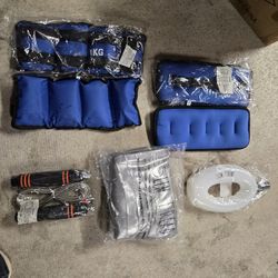 Home Workout Bundle – Ankle Weights, Jump Rope, Resistance Bands – NEW