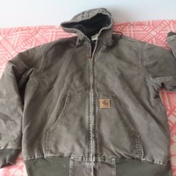 vintage carhartt hooded lined canvas j061MB jacket XL Reg