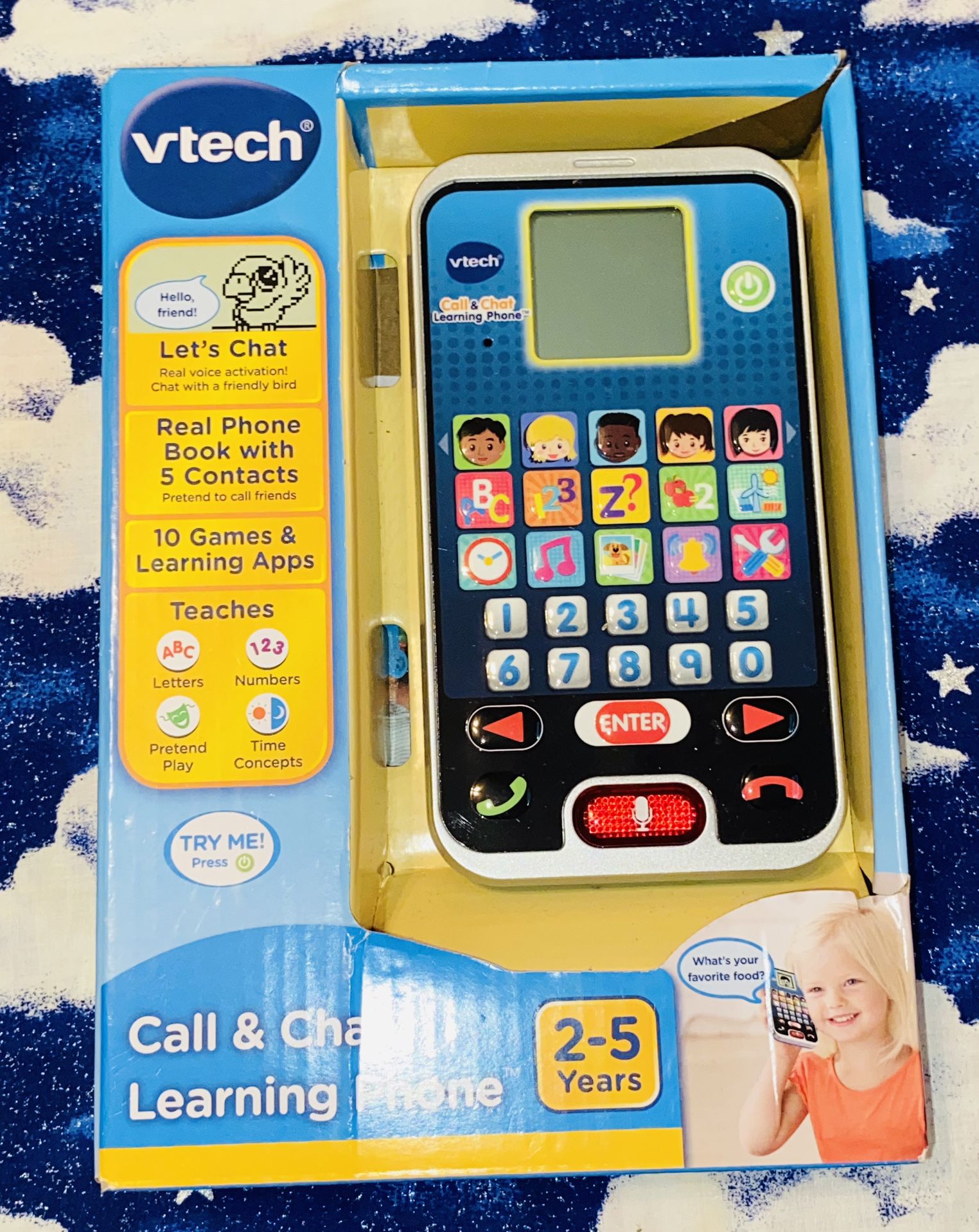 🟡📱🔵Vtech Call And Chat Learning Phone 10 Games & Learning Apps🔵📱🟡