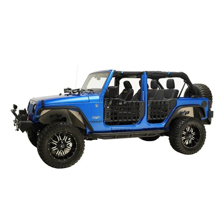 EAG Matrix Tubular Door with Side View Mirror Fit for 07-18 Wrangler JK 4 Door Only