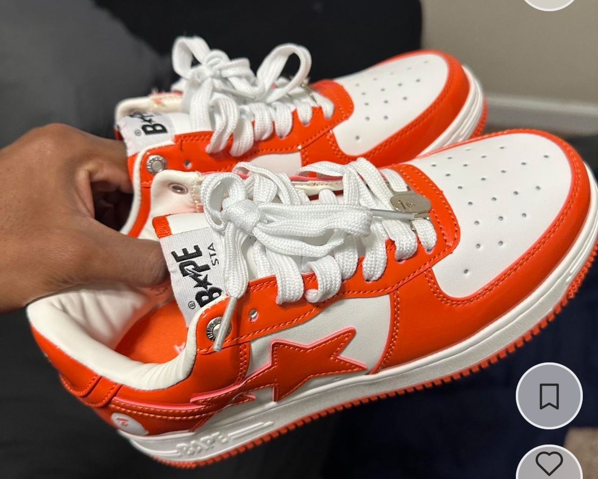 Completely Clean Bape Orange White 10.5