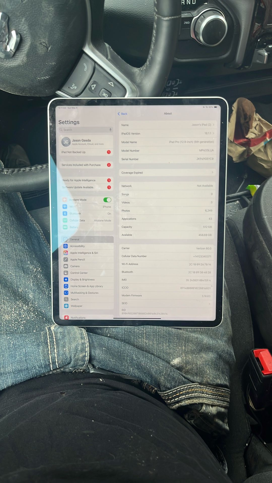 iPad Pro 12.9 Inch 6th Generation 512GB