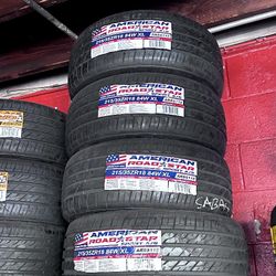 SET OF FOUR NEW TIRES 215/35/18 AMERICAN ROADSTAR INCLUDING MOUNT AND BALANCE, ASK ME FOR SIZES AND BRANDS 
