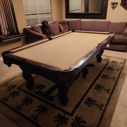 Pool Table Solid Oak