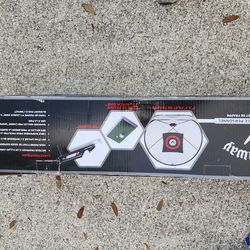 Practice golf net and retriever