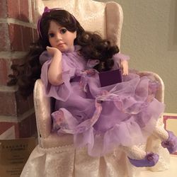 Georgetown Collection Lavender Dreams Retired Porcelain Doll,  Linda .
