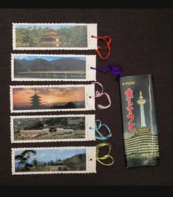 Vintage Japanese scenery bookmarks