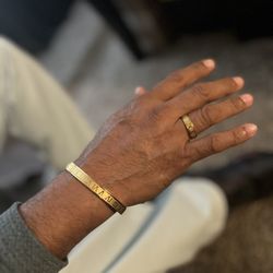 Men's ring and bracelet set