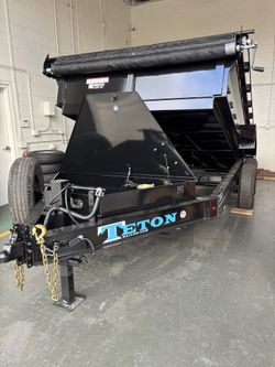 2026 Teton Dump Trailer Black 7x14-2 14k GVWR