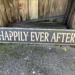 Happily Ever After Wedding Mantle Sign 