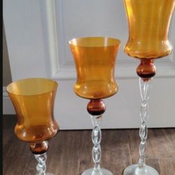 Hurricane Candle Holder Set