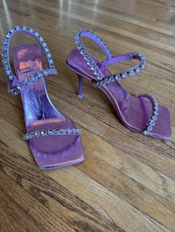 jeffrey campbell Metallic Pink Rhinestone Heels - Women’s 10