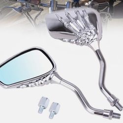 Box Of (15) Skeleton Skull Hand Motorcycle Mirror sets