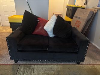 Two Black Sofa