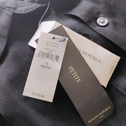 Banana Republic Black Long Sleeve Polyester Dress 