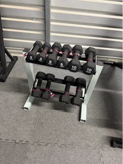 New in box 📦 PAIR OF 5,8,10,12,15lb neoprene Dumbbells. Limited time sale 🔥