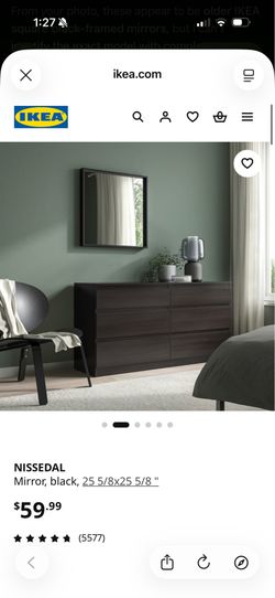 IKEA NISSEDAL square mirrors (6 count)