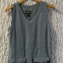 Eddie Bauer: Sleeveless Knee Length Dress, Pockets, Size: Small 