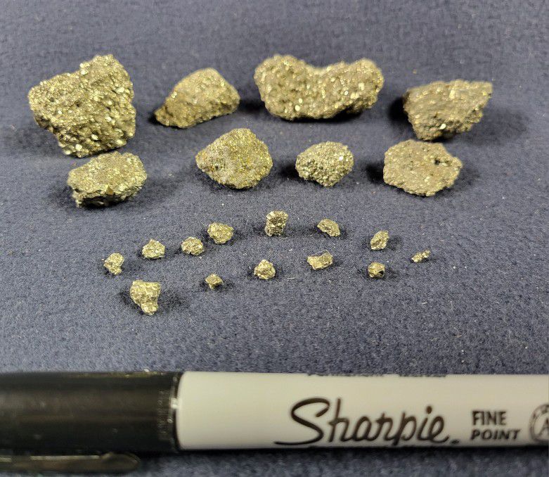 Pyrite, Fools Gold.  21 Pieces, 3.98 oz In All.