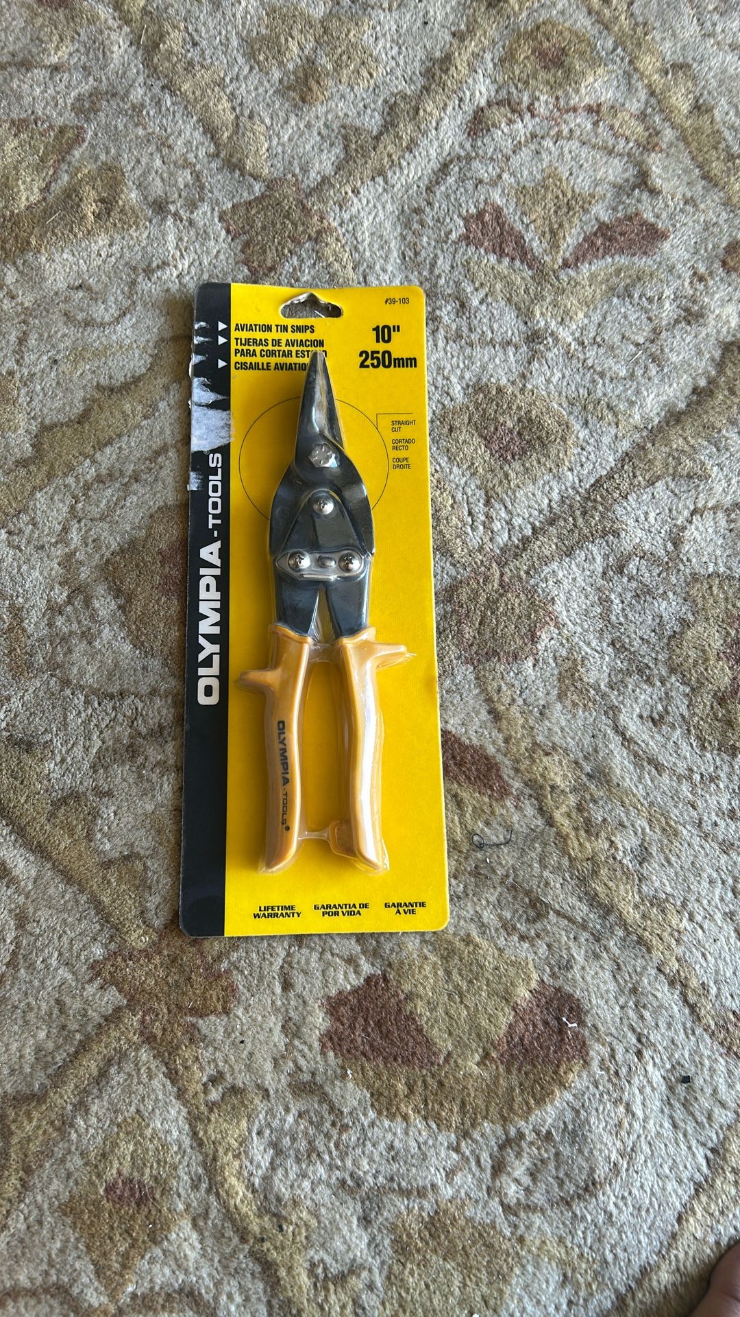 Olympia Tools Aviation Tin Snips 10” NEW