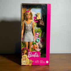 NIB Barbie Animal Lovers Playset with Puppy, Bunny & Accessories