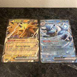 Blastoise Ex and zapdos ex jumbo cards