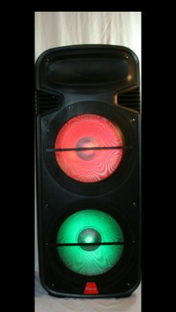 7000 watt dual 15" The Beast Bluetooth speaker DJ karaoke style Controller comes with microphone and remote