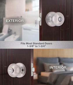 Door knob Satin Nickel