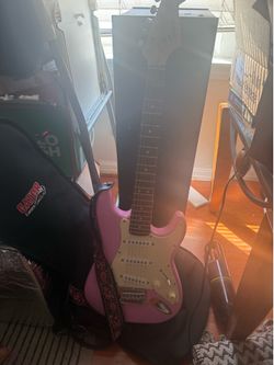Pink Mini Electric Guitar