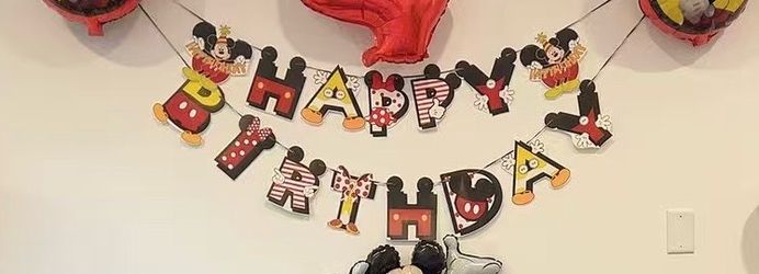 Mickey Mouse birthday party banner