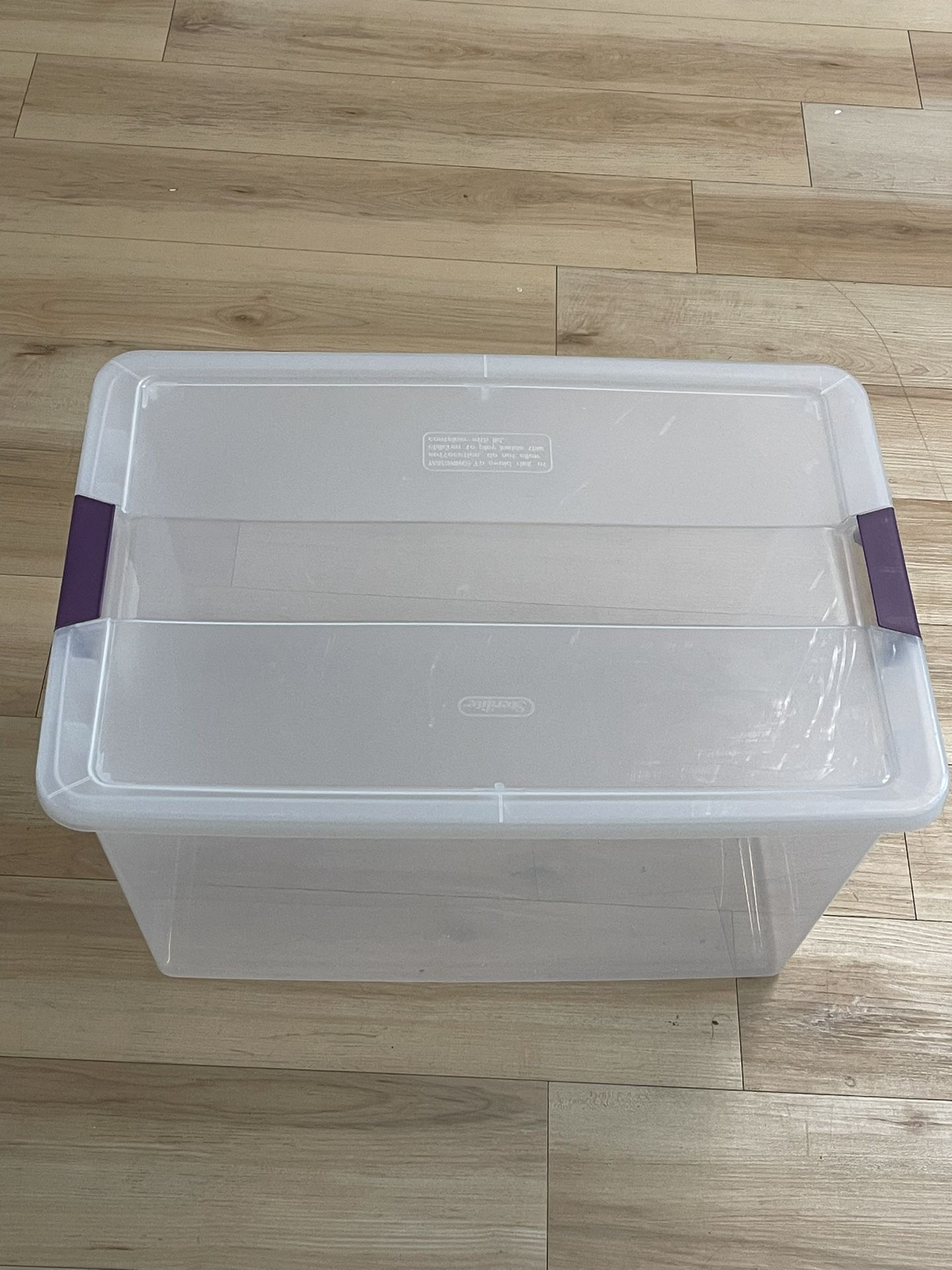 Sterilite Small Storage Bin, 20 Quart Clear Plastic Storage Container