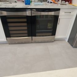 GE Profile Beverage Fridge And Wine Refrigerator