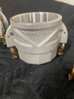 This appears to be a 3-inch aluminum cam-and-groove (camlock) hose coupling,