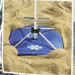 Wind vent  for stability Sand anchor Telescoping pole