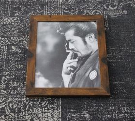Framed Toshiro Mifune Smoking Photo Print - Yojimbo / Samurai (8x10)