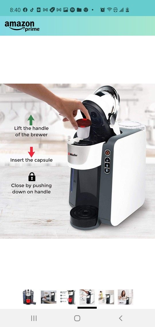 $65 MUELLER K CUP COFFEE MAKER