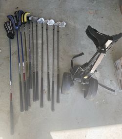 Golf ball pay set with cart