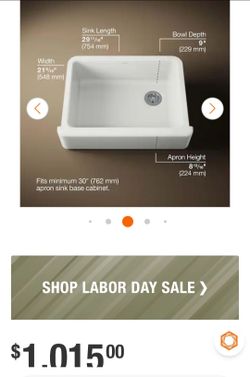 Whitehaven 30 in. Farmhouse/Apron-Front Single Bowl White Cast Iron Kitchen Sink Only