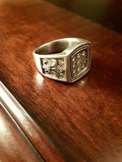 925 sterling silver ring with real diamonds