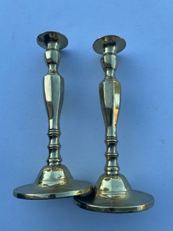 Vintage antique Brass Candlestick Pair pick up Coral Springs 33071