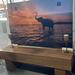 63"  TV Stand - Rustic Entertainment Center Brown