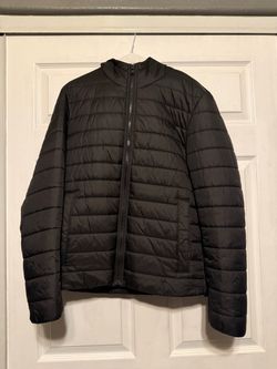 Hugo Boss Mens Quilted Black Puffer Zipup Jacket. Size Small.