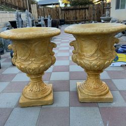 New Flower Pots Made Out Of Cement Perfect Gift 