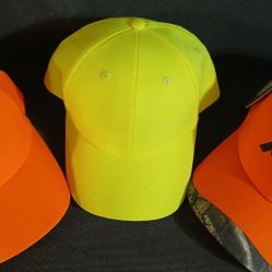 SALE 3 NEW HIGH VIS CONSTRUCTION HATS UNIVERSAL SIZE STRAP