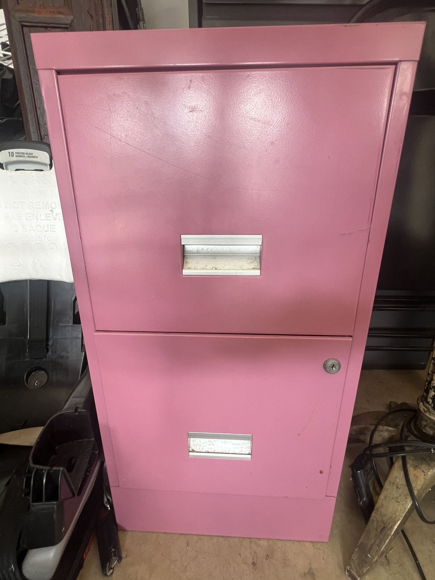 Pink file cabinet